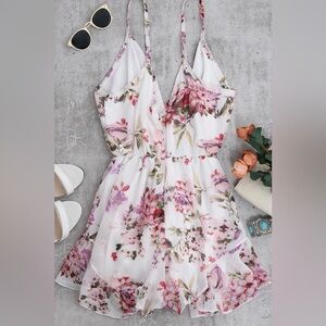 Floral V-Neck Jumpsuit